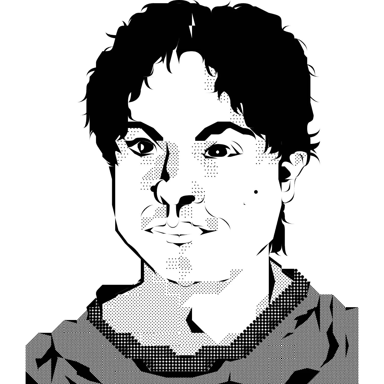 the same illustration, but it is all black and white.